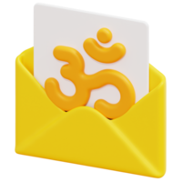 greeting card 3d render icon illustration png