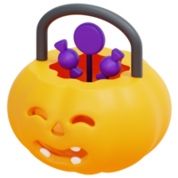 trick or treat 3d render icon illustration png