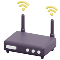 router 3d render icon illustration png