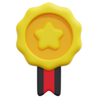 medal 3d render icon illustration png