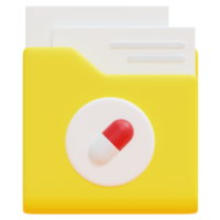 folder 3d render icon illustration png