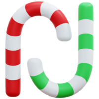 candy canes 3d render icon illustration png