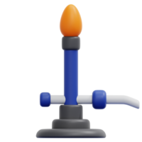 illustration de l'icône de rendu 3d du brûleur bunsen png