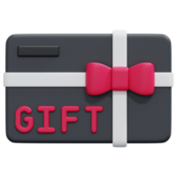 ilustración de icono de render 3d de tarjeta de regalo png