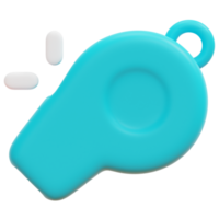 whistle 3d render icon illustration png