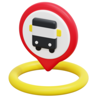 bus stop 3d render icon illustration png