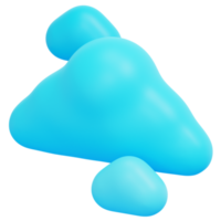 illustration d'icône de rendu 3d nuage png