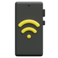 ilustração de ícone de renderização 3d wifi png