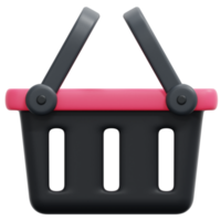 ilustração de ícone de renderização 3d de cesta png