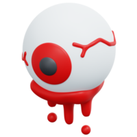 ilustração de ícone de renderização 3d do globo ocular png