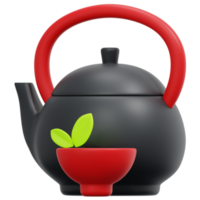 teapot 3d render icon illustration png