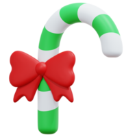 candy cane 3d render icon illustration png