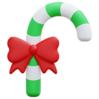 candy cane 3d render icon illustration png