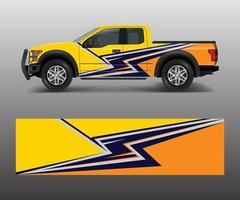 Racing graphic background vector for Truck, Pickup and vehicle branding. vinyl and wrap design vector