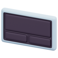 touchpad 3d render icon illustration png