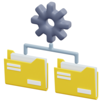 data management 3d render icon illustration png