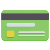 ilustração de ícone de renderização 3d de cartão de crédito png