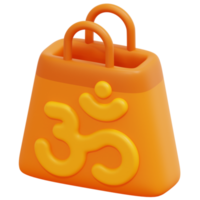 shopping bag 3d render icon illustration png