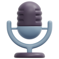 illustration de l'icône de rendu 3d du microphone png