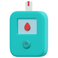 glucose meter 3d geven icoon illustratie png