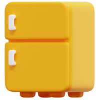 illustration d'icône de rendu 3d réfrigérateur png