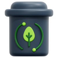 recycler l'illustration de l'icône de rendu 3d png