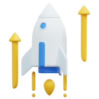 startup 3d render icon illustration png