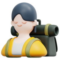 adventurer 3d render icon illustration png