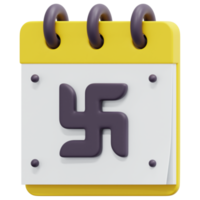 calendar 3d render icon illustration png