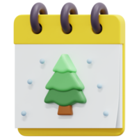 ilustración de icono de procesamiento 3d de calendario png