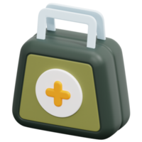 first aid kit 3d render icon illustration png