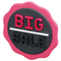 big sale 3d render icon illustration png