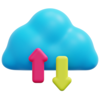 cloud computing 3d render icon illustration png