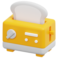 Toaster 3D-Render-Symbol-Illustration png