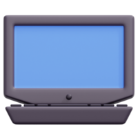 Ilustración de icono de procesamiento 3d de computadora portátil png