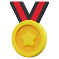 medal 3d render icon illustration png