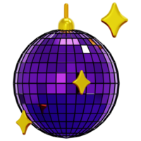 disco ball 3d render icon illustration png
