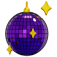 ilustração de ícone de renderização 3d de bola de discoteca png