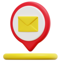 post office 3d render icon illustration png