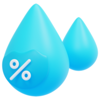 illustration de l'icône de rendu 3d d'humidité png