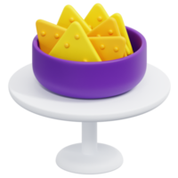 ilustração de ícone de renderização 3d de lanche png