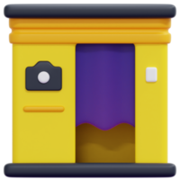 photo booth 3d render icon illustration png