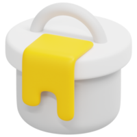 paint bucket 3d render icon illustration png