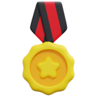 medal 3d render icon illustration png