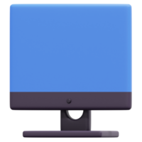 monitor 3d render icono ilustración png
