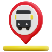 bus stop 3d render icon illustration png