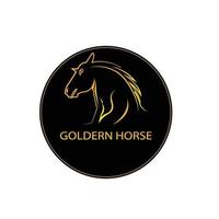 vector illustration of a classic style horse in black brown, great for dsigen logo emblm label templates