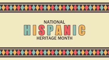 National Hispanic heritage month theme. Vector ethnic pattern. Suitable for Poster, Banners, background, and greeting card