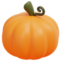 pumpkin 3d render icon illustration png