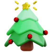 Kerstmis boom 3d geven icoon illustratie png